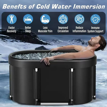 Portable multi-layer outdoor cold immersion bathtub for athletes&