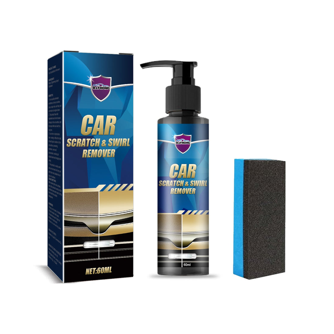 Car Scratch &amp; Swirl Remover, Car Polishing Scratch Repair Paint Curing Renovation Touch-Up Detailer
