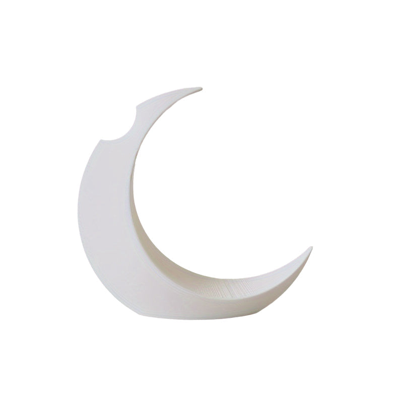 3D-printed Gothic Moon Vase, fits dried &amp; artificial flowers. A unique home decor and desktop charm, a great gift too.