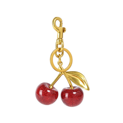 Cherry car keychain high-end women&