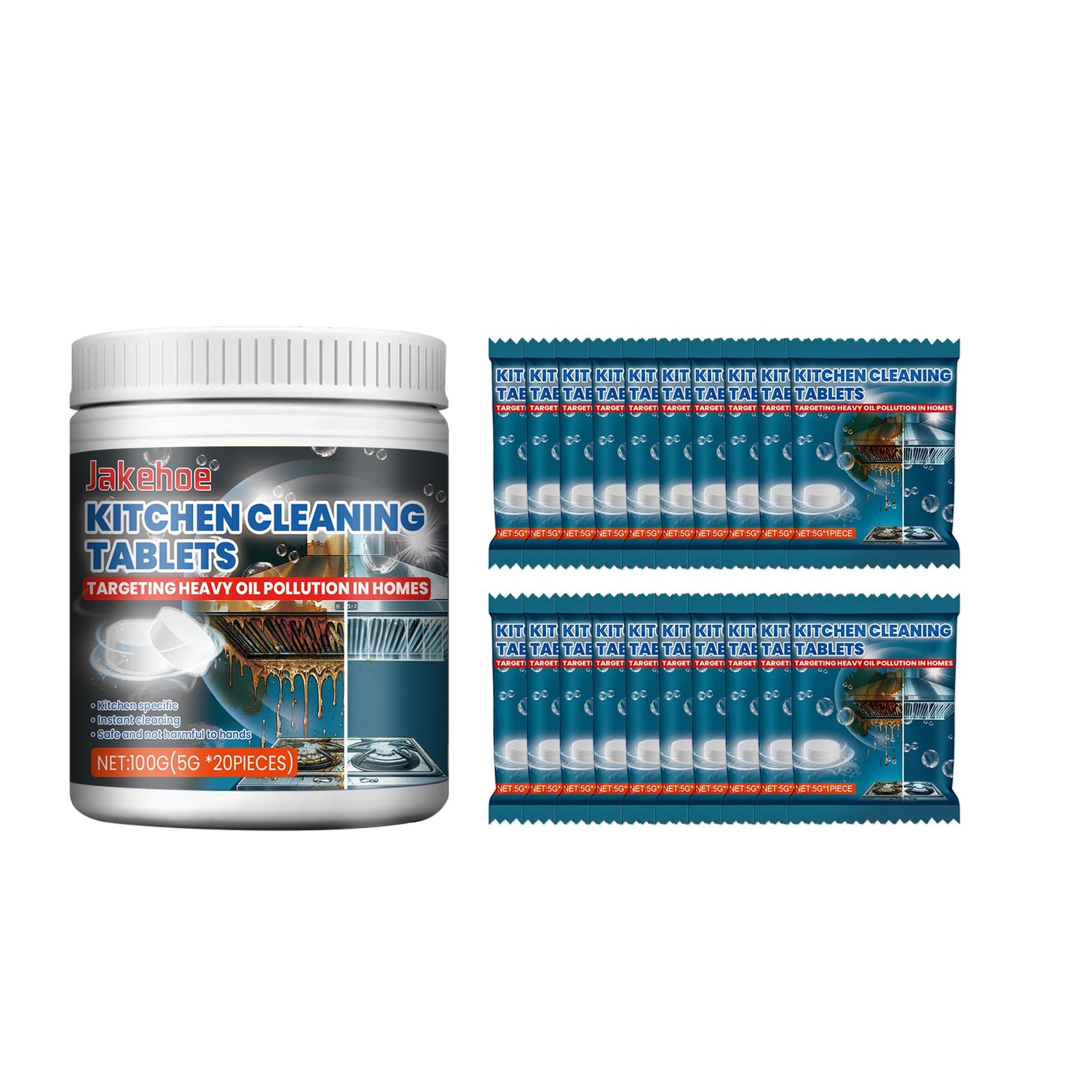 Kitchen Cleaning Effervescent Tablets, Clean The Kitchen Stove Sink Range Hood Stubborn Dirt Effervescent Tablet