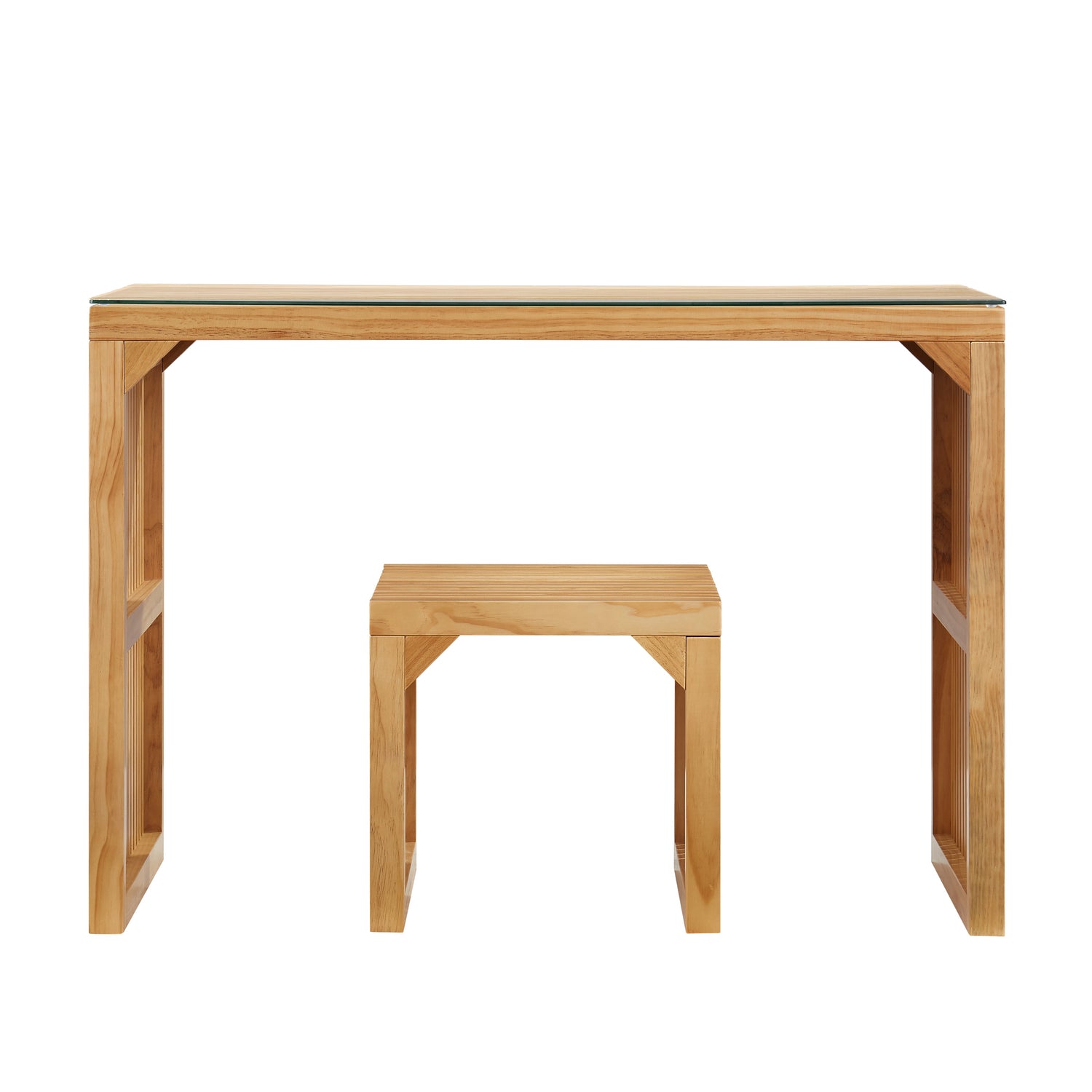 Pine Dining Bench and Table, Indoor Wood Bench for Entryway,Living Room,Kitchen and Bench Set (Nature, Bench &amp; Table) Small