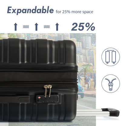 Hardshell Luggage Sets 3 Pcs Spinner Suitcase with TSA Lock Lightweight 20&