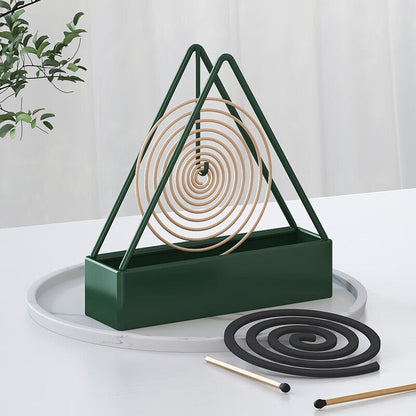 3-Legged Iron Mosquito Coil Stand   Portable, Durable &amp; Stylish Sandalwood Design   Ideal Home Accessory for Coils