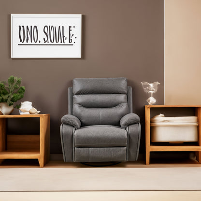 Liyasi Dual OKIN Motor Rocking and 240 Degree Swivel Single Sofa Seat recliner Chair Infinite Position Head rest