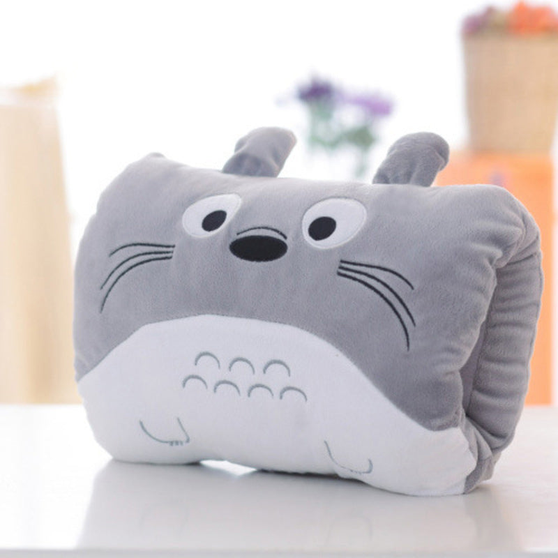 Animated nap pillow, warm hand cover, cylindrical cushion, creative hand warmer, girls&