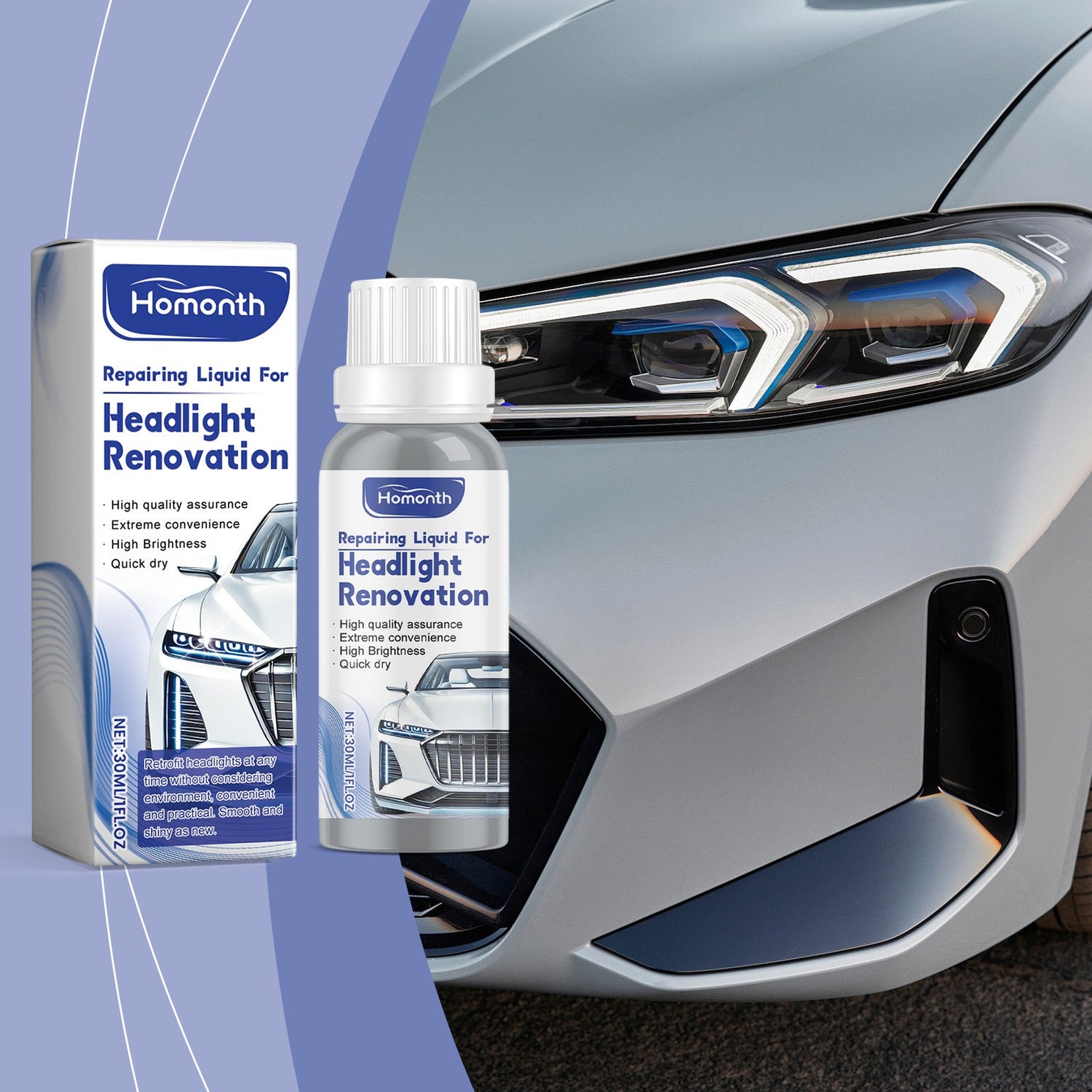 Car Headlight Polish Cleaner