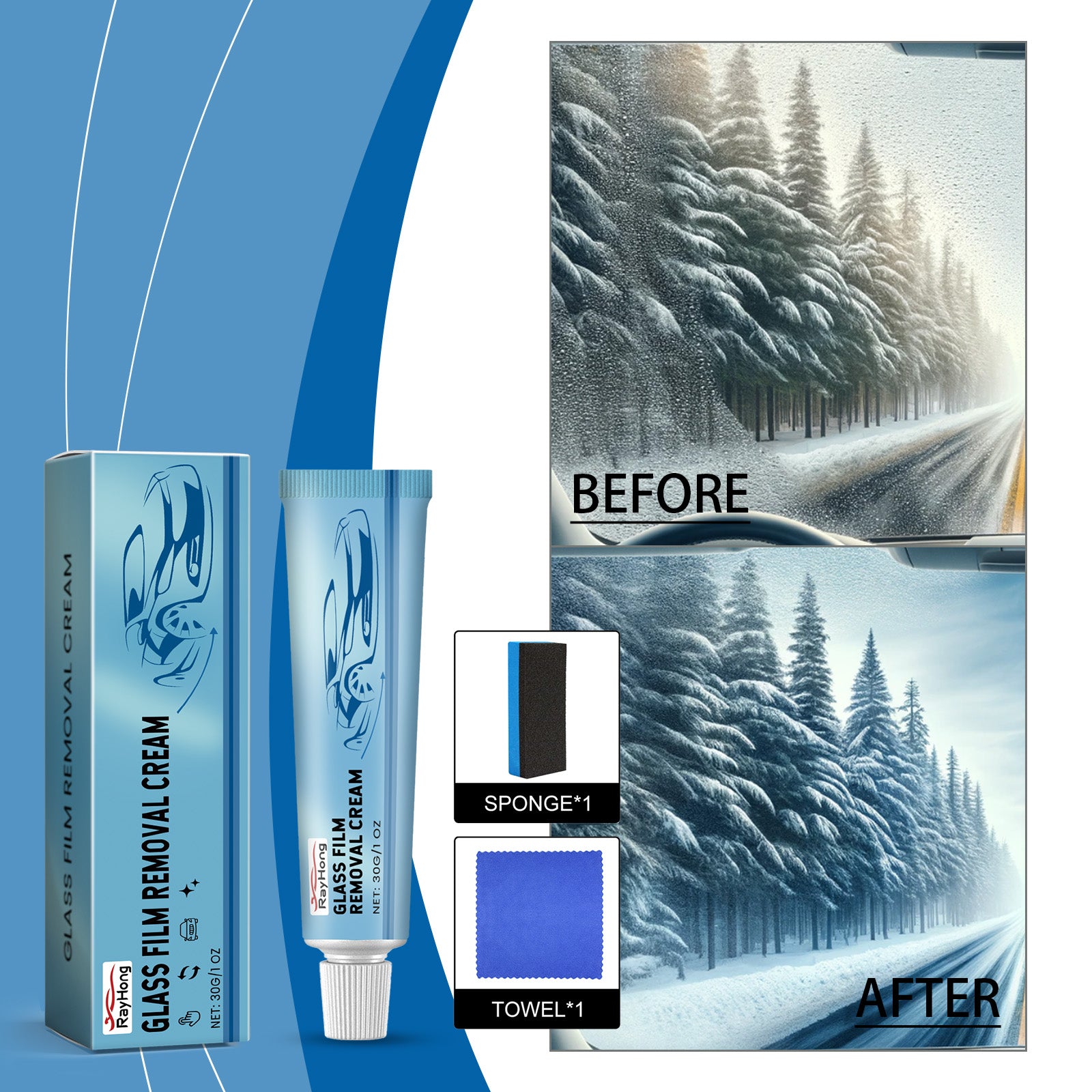 Car Glass Anti-Rain Coating Cleaner