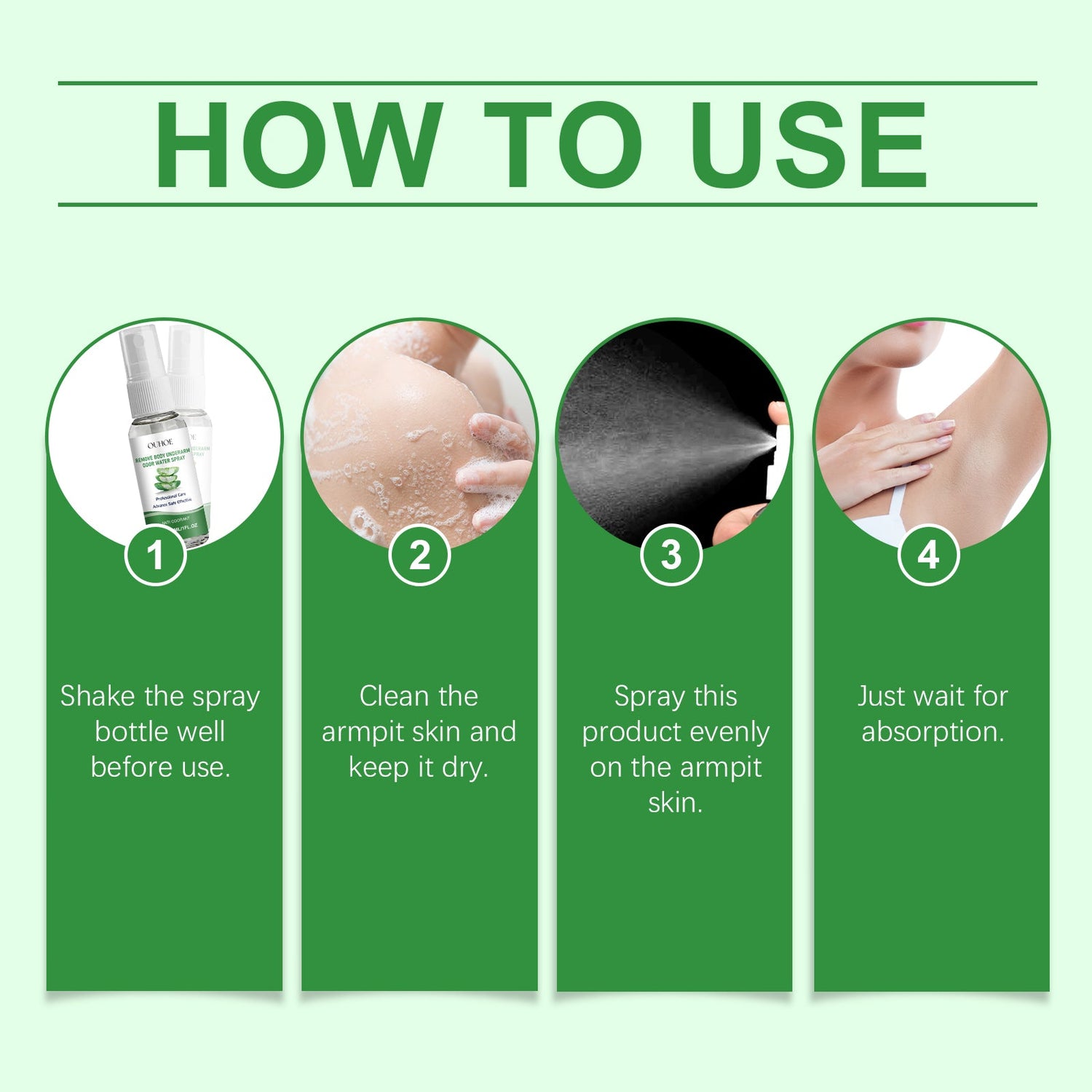 Aloe Vera Underarm Spray Refreshing Spray Hydrates, Leaves Fragrance, Nourishes And Refreshes Underarms