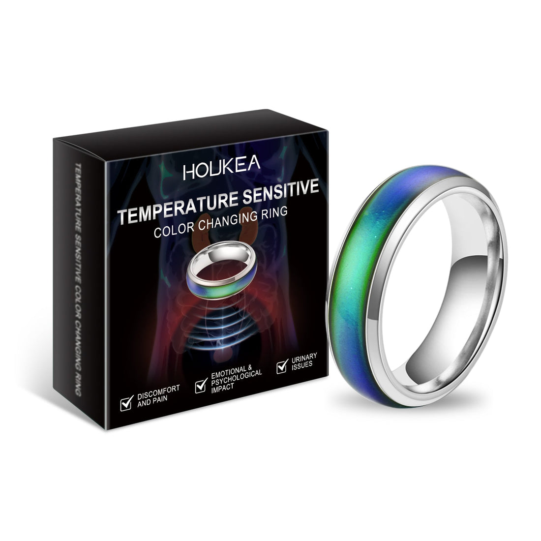 Color Changing Ring Everyday Portable Stylish Elegant Accessory Men&