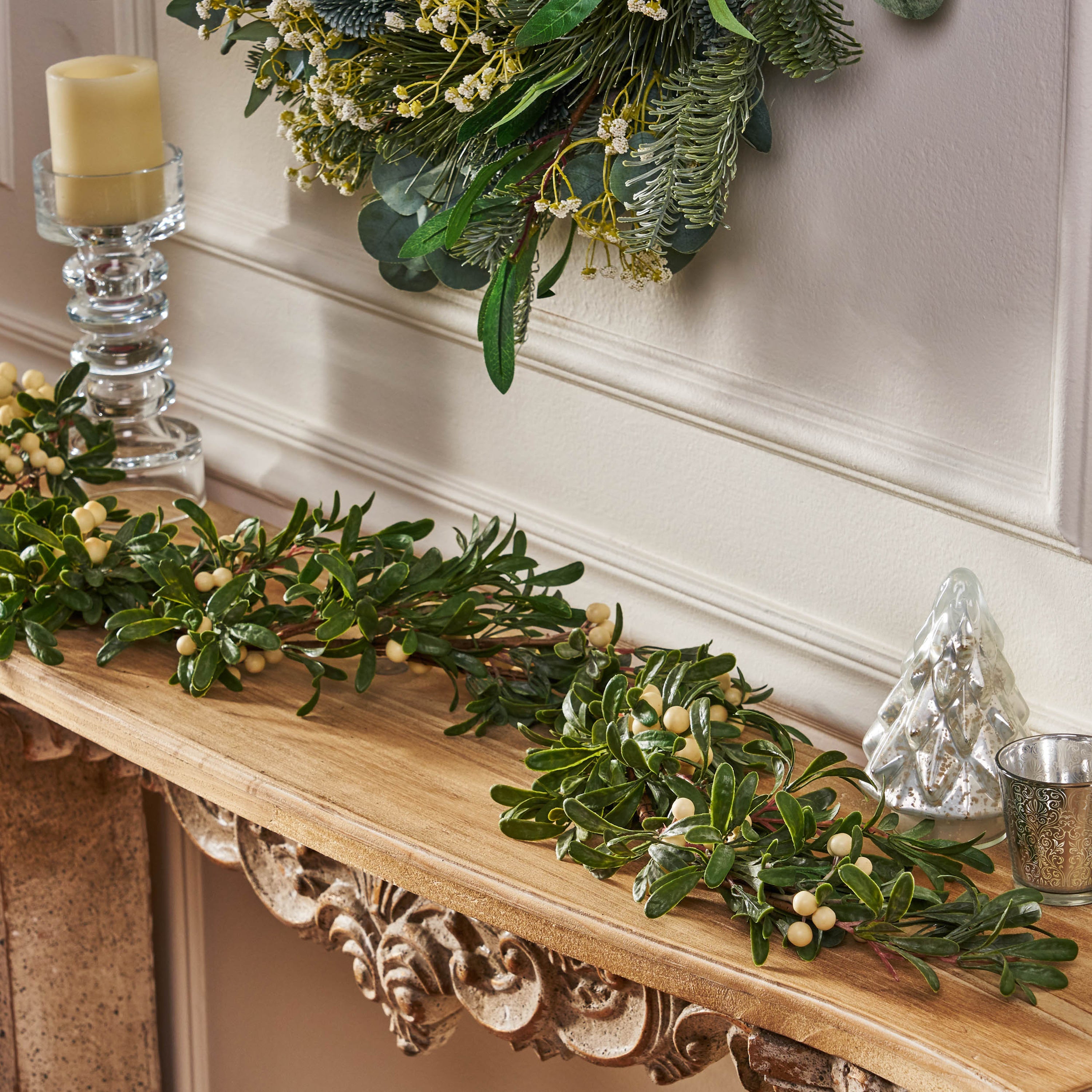 54" SNOWBERRY GREEN GARLAND