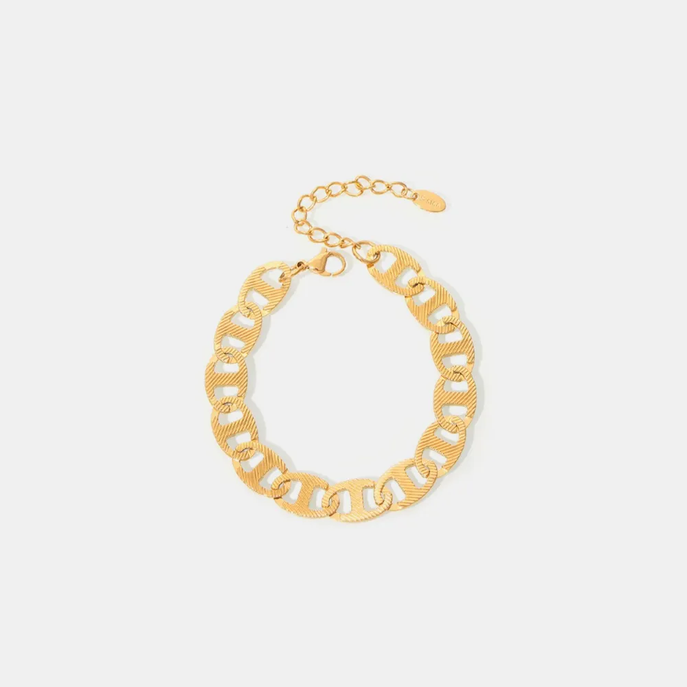 Handmade chain plated with genuine gold titanium steel material women&