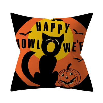 Trick or treat/pumpkin Cushion Cover 45*45cm Happy Halloween Throw Pillow Cover Happy Fall Y&