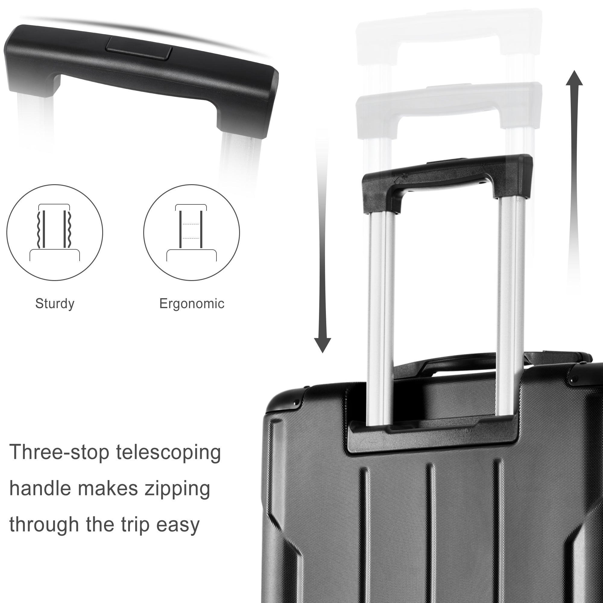 Hardshell Luggage Spinner Suitcase with TSA Lock Lightweight 20&