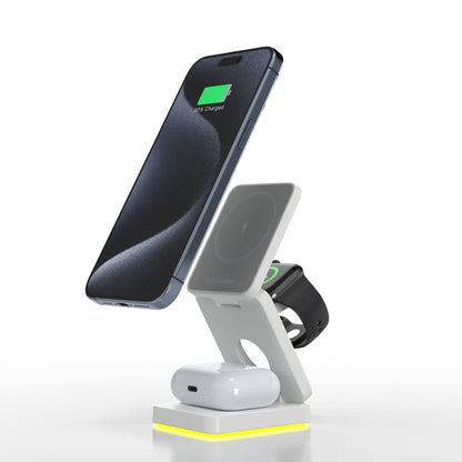 3 in 1 Wireless Charger Magnetic Foldable Charger For iphone charger power Adapter Charging Stand &amp; Holder