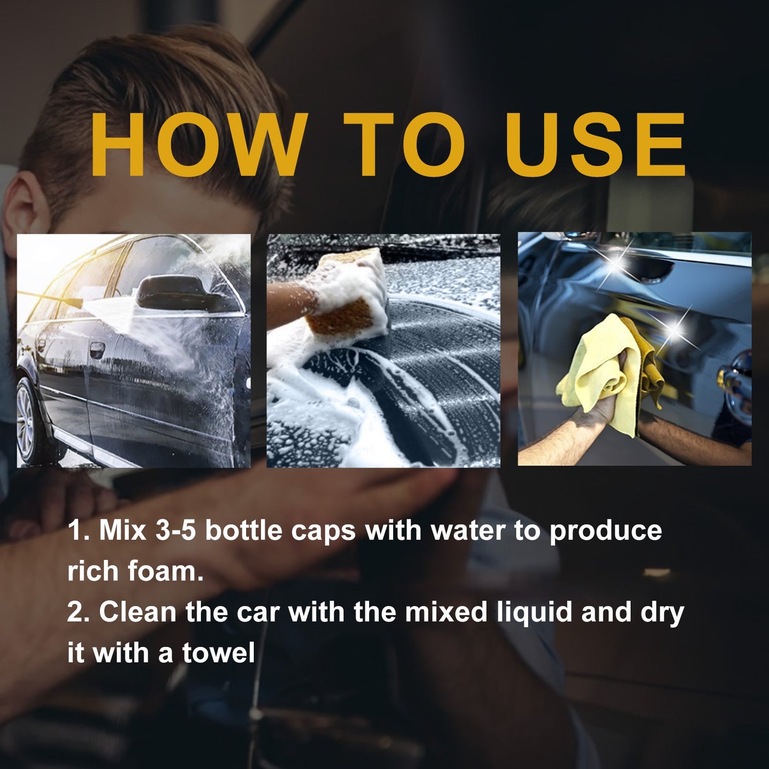 High Concentration Foam Car Cleaner, Deep Cleaning Vehicle Paint Dirt Maintenance Retreader