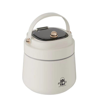 Adults Stainless Steel Insulated Lunch Box With Spoon And Fork, Insulated Bag, Leak-Proof, Keeps Food Warm