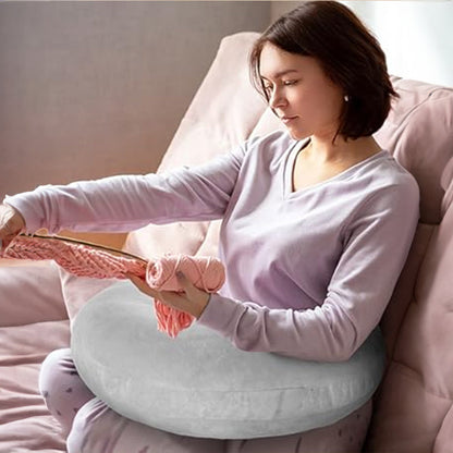 Reading pillow, crocheted arm-support for adults, portable, skin-friendly, TV &amp; breastfeeding.