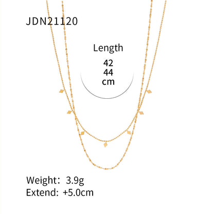 Double layered tassel necklace French fashion niche collarbone chain light luxury niche design necklace