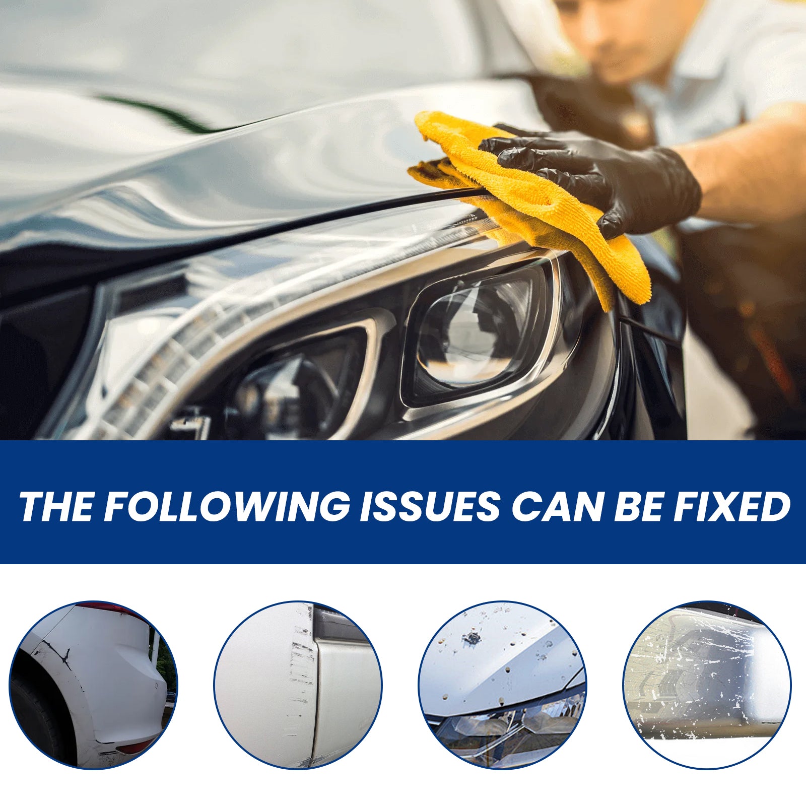 Car Scratch &amp; Swirl Remover, Car Polishing Scratch Repair Paint Curing Renovation Touch-Up Detailer
