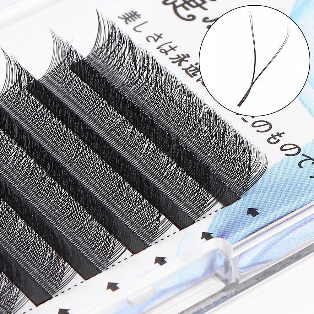 Weaving baby curved false eyelashes flowering planting eyelashes Y-shaped grafting false eyelashes