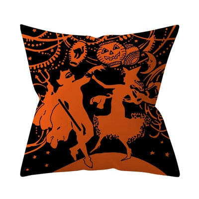 Trick or treat/pumpkin Cushion Cover 45*45cm Happy Halloween Throw Pillow Cover Happy Fall Y&