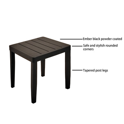 3PC Outdoor Aluminum Patio Furniture Chaise Lounge Set 2 Chaise &amp; 1 End Table