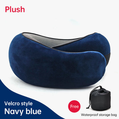 Memory Foam Neck Travel Pillow: Soft, 360° Head Support, for Home, Plane &amp; Car