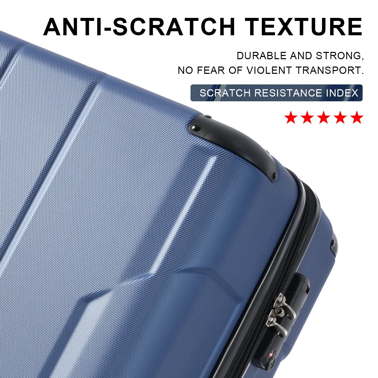 Hardshell Luggage Sets 3 Pcs Spinner Suitcase with TSA Lock Lightweight 20&