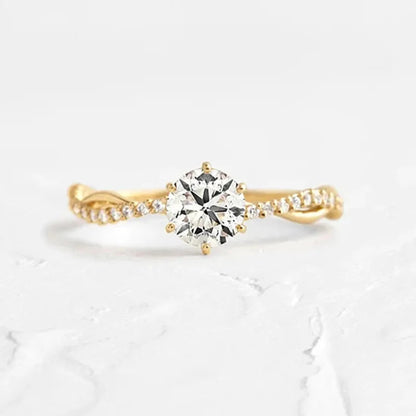 925 Sterling Silver Inlaid Zircon Ring