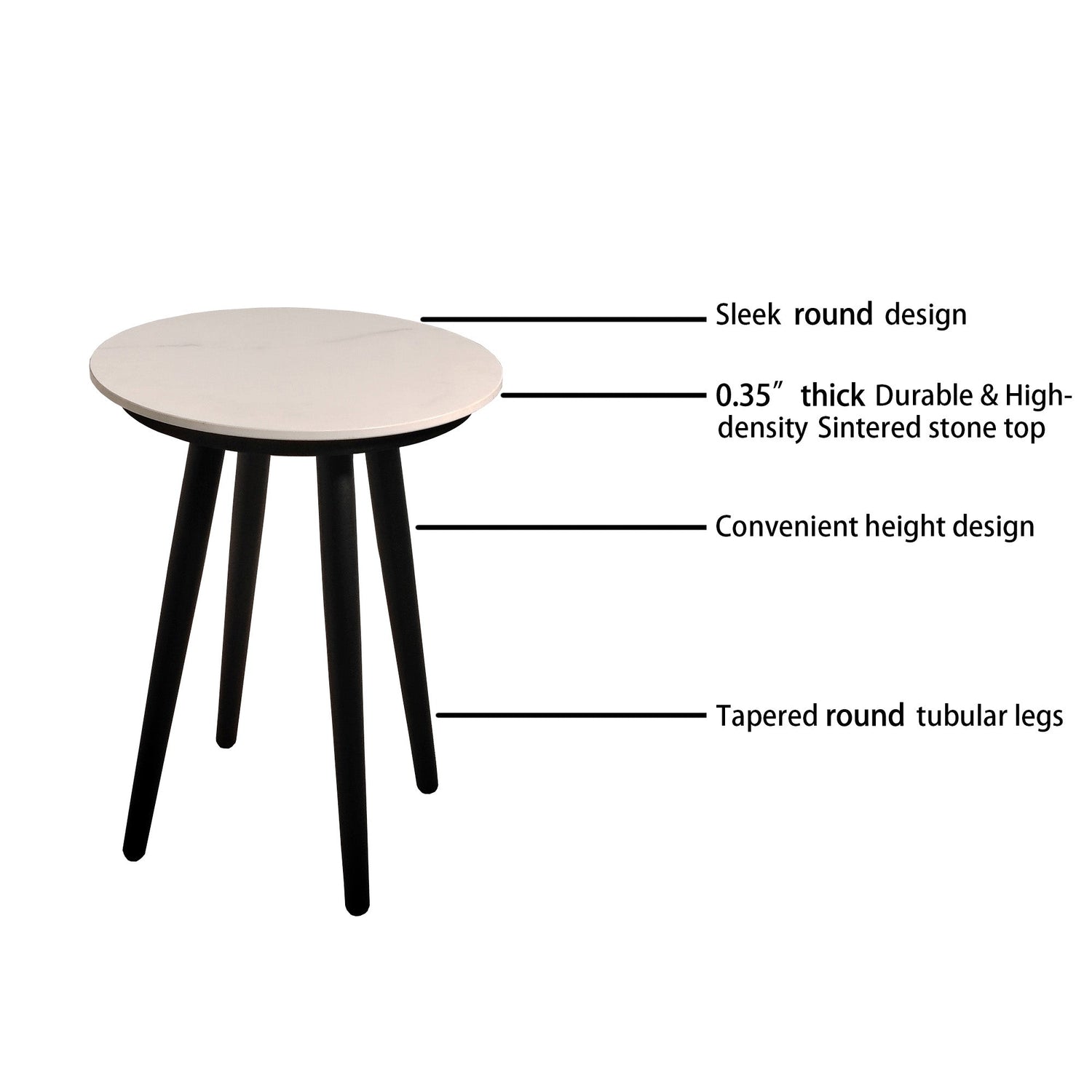 3PC Outdoor Aluminum Patio Furniture Chaise Lounge Set, 2 Chaise &amp; 1 End Table with Modern Tapered Feet,Pneumatic Adjustable Bac