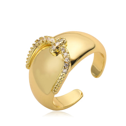 European and American Geometric Open Ring Women&