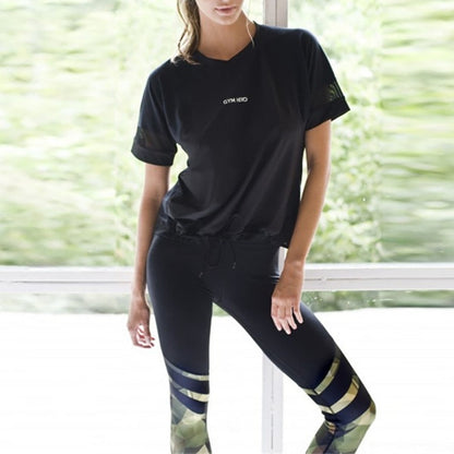 Harajuku Push Up Fitness Legging Camouflage Stripe Bodybuilding Women&