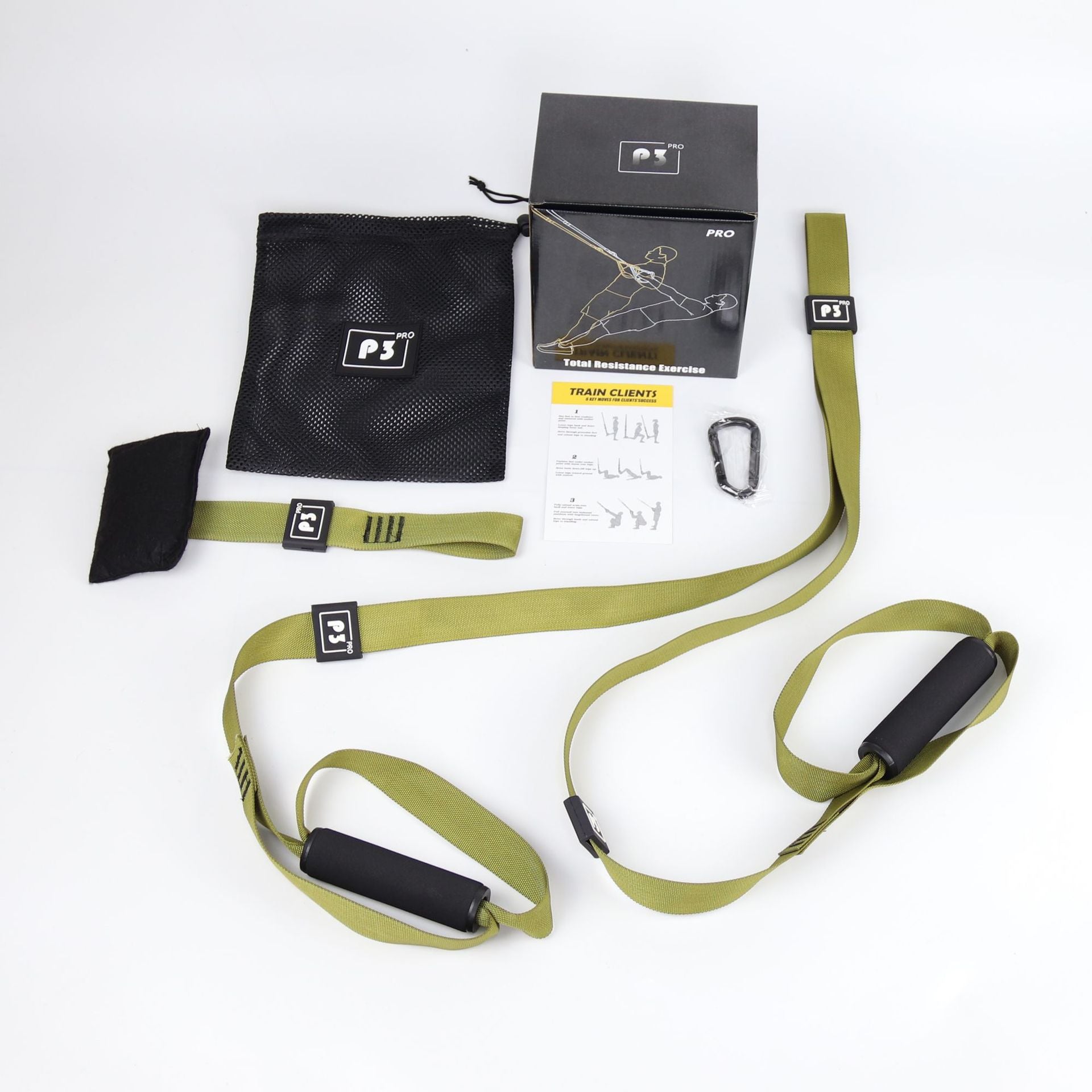 Suspension Training Strap - Adjustable, Wall Mount, Professional (TRX-style)