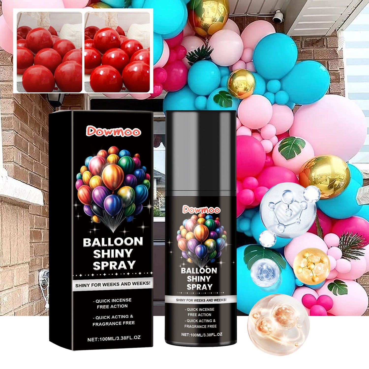 Balloon Shiny Spray, Balloon Safety Long-Lasting Gloss Appearance Polishing Brightening Spray
