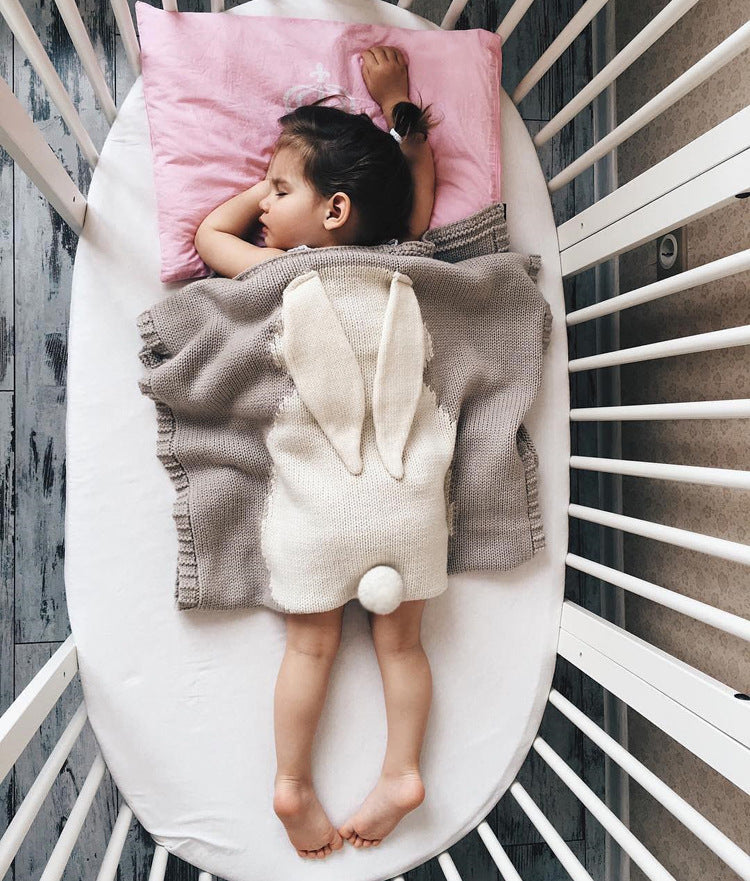 New Rabbit Ears Blanket Three Dimensional Rabbit Blanket Children&