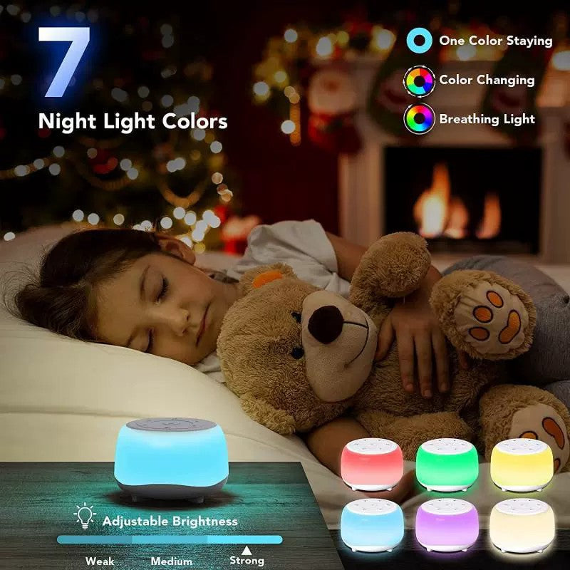 Portable Sound Machine with White Noise, Night Light, and Speaker for Baby&