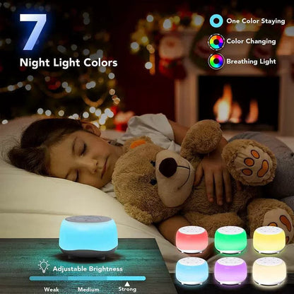 Portable Sound Machine with White Noise, Night Light, and Speaker for Baby&