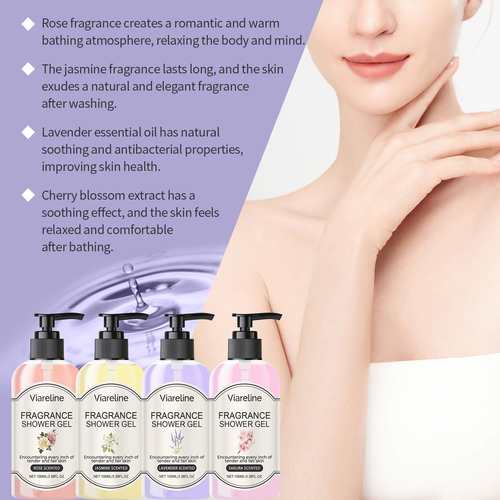 Fragrant Body Wash (Jasmine Fragrance) Moisturize And Moisturize Skin To Improve Dry Women&