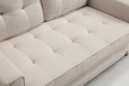 3 Fold Sofa Convertible Futon Couch sleeper sofabed Space saving loveseat Dark Gray &amp; Light Gray &amp; Beige
