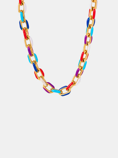 Niche Dripping Oil Titanium Steel Necklace Versatile Personalized Jewelry for Women