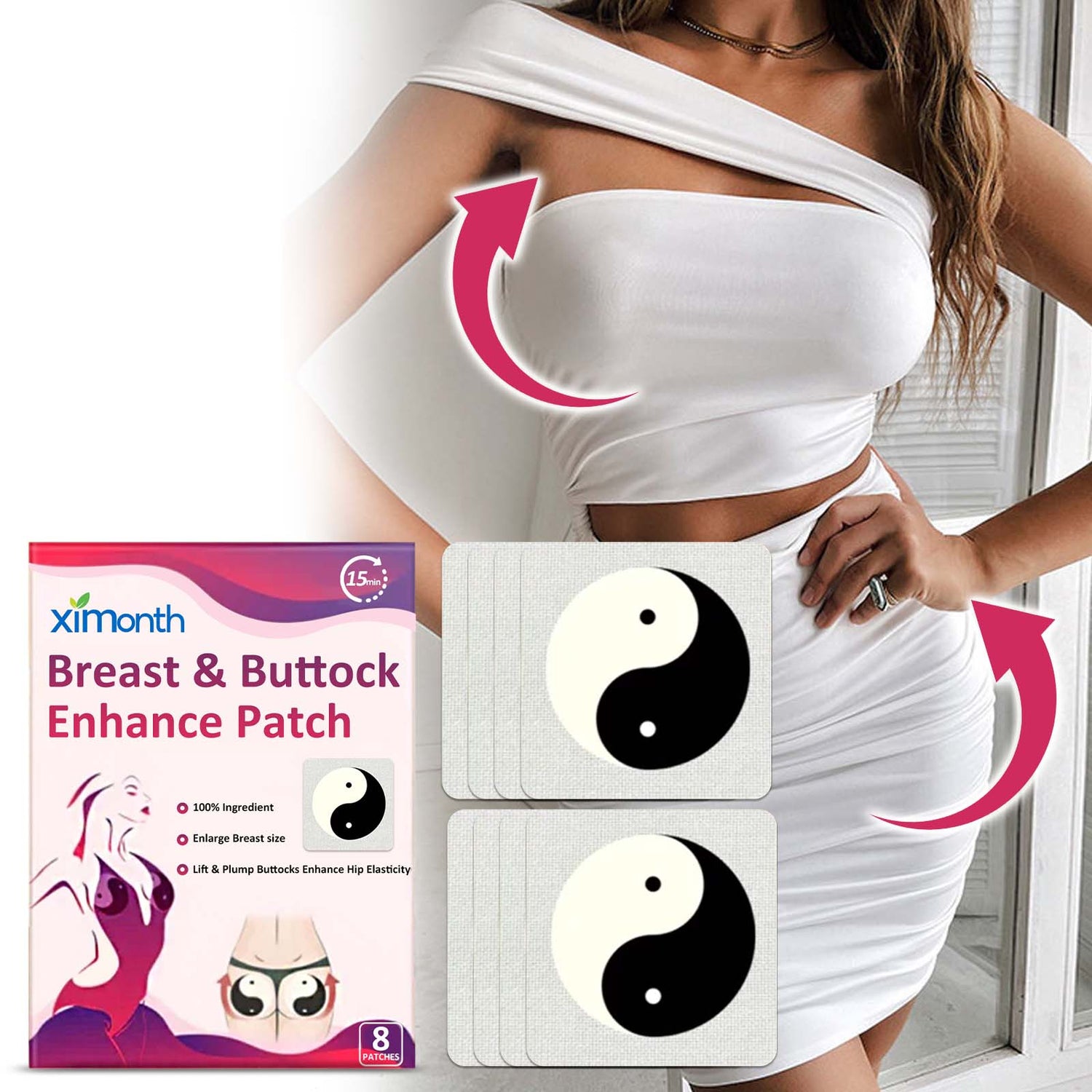 Breast &amp; Buttock Enhance Patch, Plump Chest Firm And Full To Highlight The Curve Of The Hip Body Shaping Patch