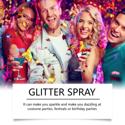 Sparkly Glitter Spray, Hair Body Highlight Shimmer Prom Festival Bash Glitter Spray