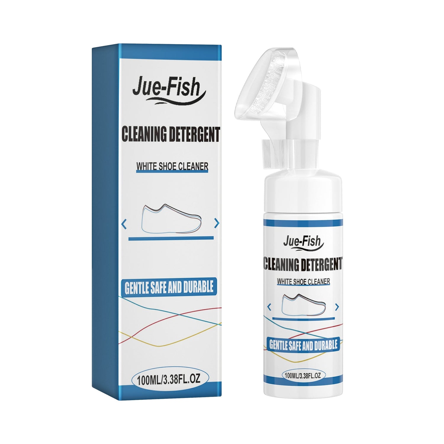 Water-Free Foam Sneakers Cleaning Kit, Small White Shoes Sneakers Decontaminating Brightening White Cleaning Multi-Functional Yellow Cleaner