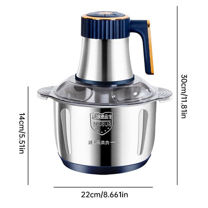 Electric Meat Grinders, 5L Food Processor, Stainless Steel Multifunctional Vegetable Slicer, Kitchen Chopper &amp; Mixer