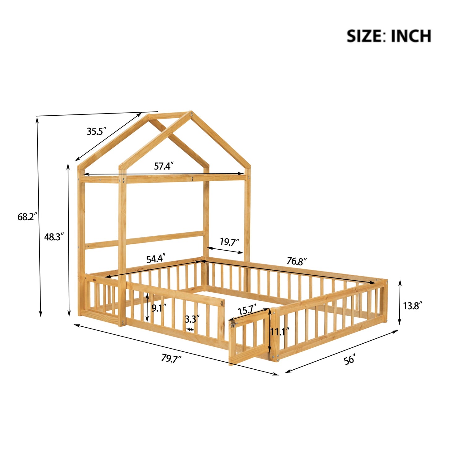 Wooden Full Size Children&