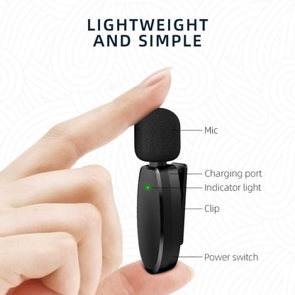 Lavalier Wireless Microphone Outdoor Live Broadcast Internet Celebrity Carry 2.4G Radio Noise Reduction Small Microphone