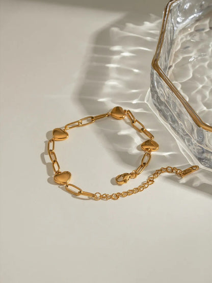Stainless steel gold splicing personalized niche design titanium steel bracelet