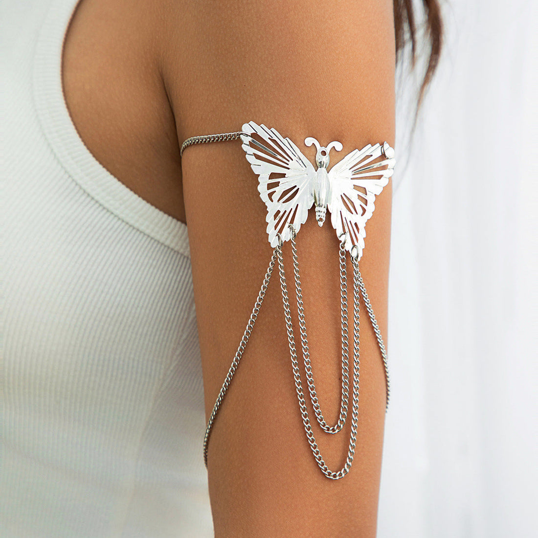 Metal Wind Su Chain, Punk Arm Ring, Exaggerated Women&