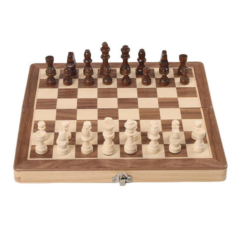 Magnetic Chess Folding Solid Wood Double Queen Set Chessboard Adult Board Game Children&